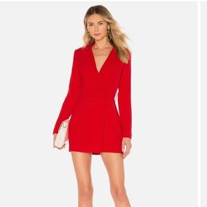 superdowm Joan Belted Blazer Dress in Red